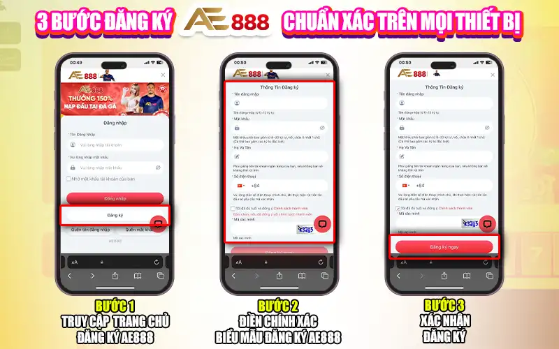 3 Bước đăng ký AE888