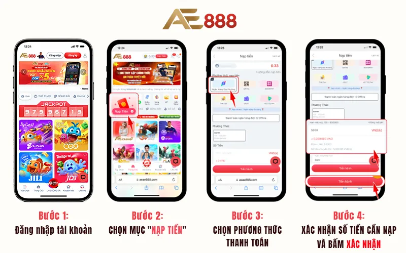 nạp tiền AE888