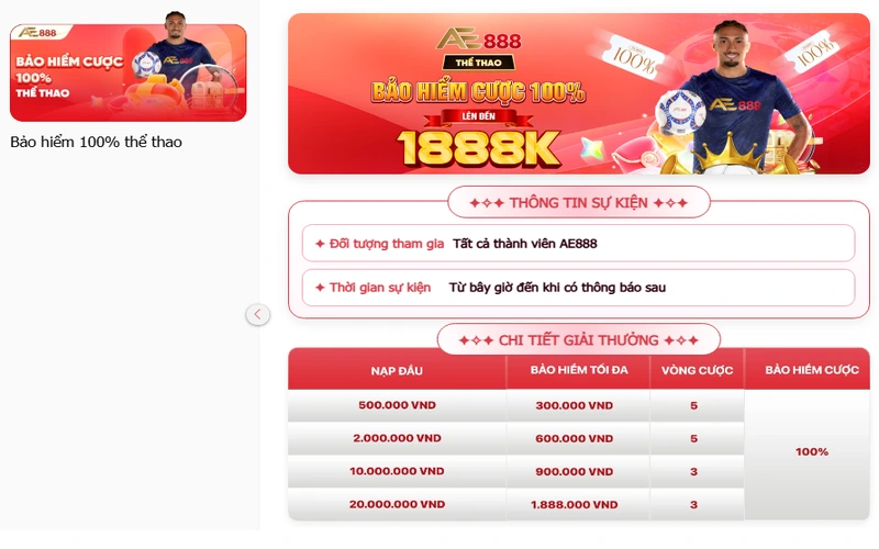 Khuyến mãi thể thao AE888